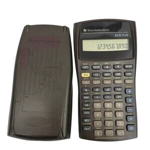 Texas Instruments BA II Plus Financial Calculator with Slide Cover Tested